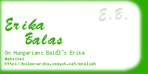 erika balas business card